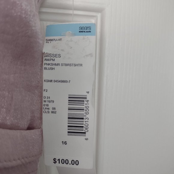 London Style Women's Shimmer Tiered Lined Dress - Picture 6 of 6